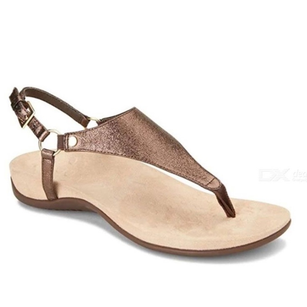 Vionic Kirra Metallic Thong Backstrap Sandal